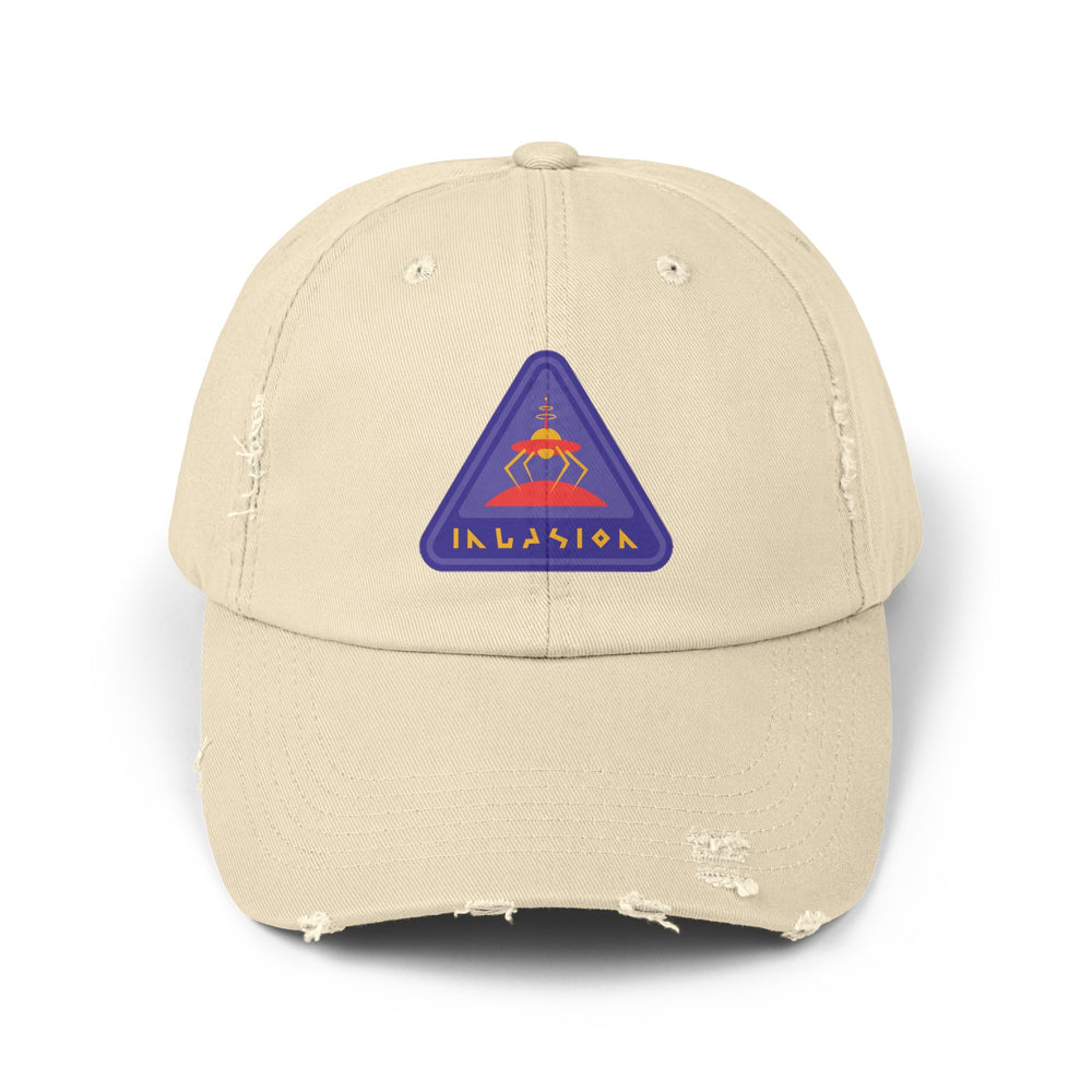 Invasion Sign Cap - Unisex Sci-Fi Distressed Hat WeLoveSciFi