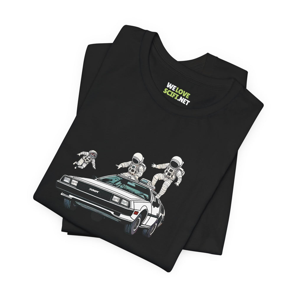 Party in a DeLorean Astronaut Sci-Fi TShirt Cool Sci-Fi Tee