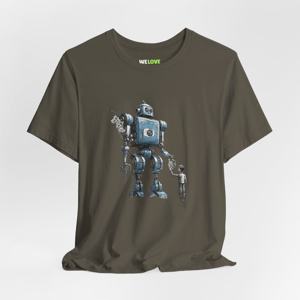 Bringing You Flower Robot SpaceArt SciFi T-Shirt-welovescifi