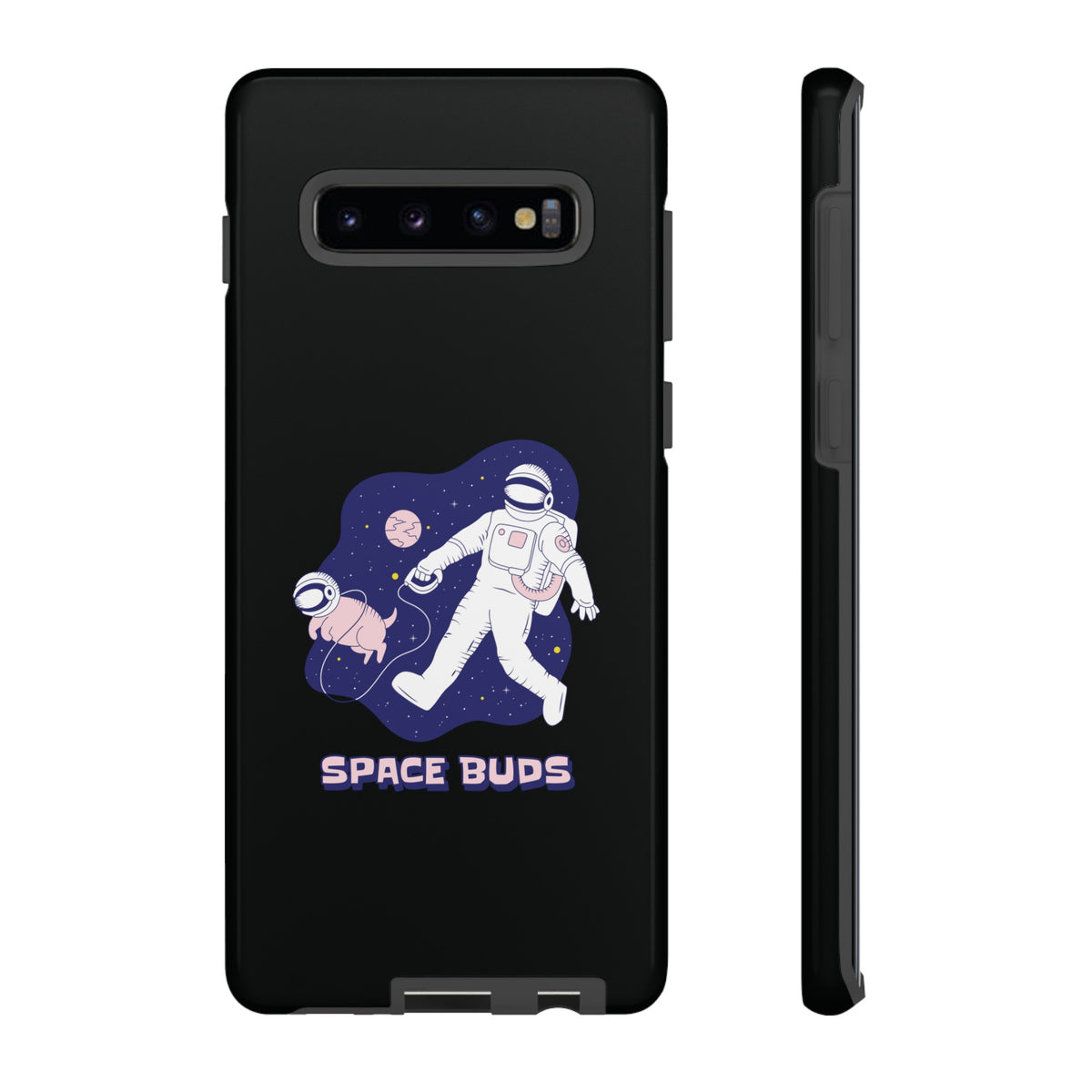 Space Buds Samsung Galaxy Cases Astronaut Dog SciFi Design