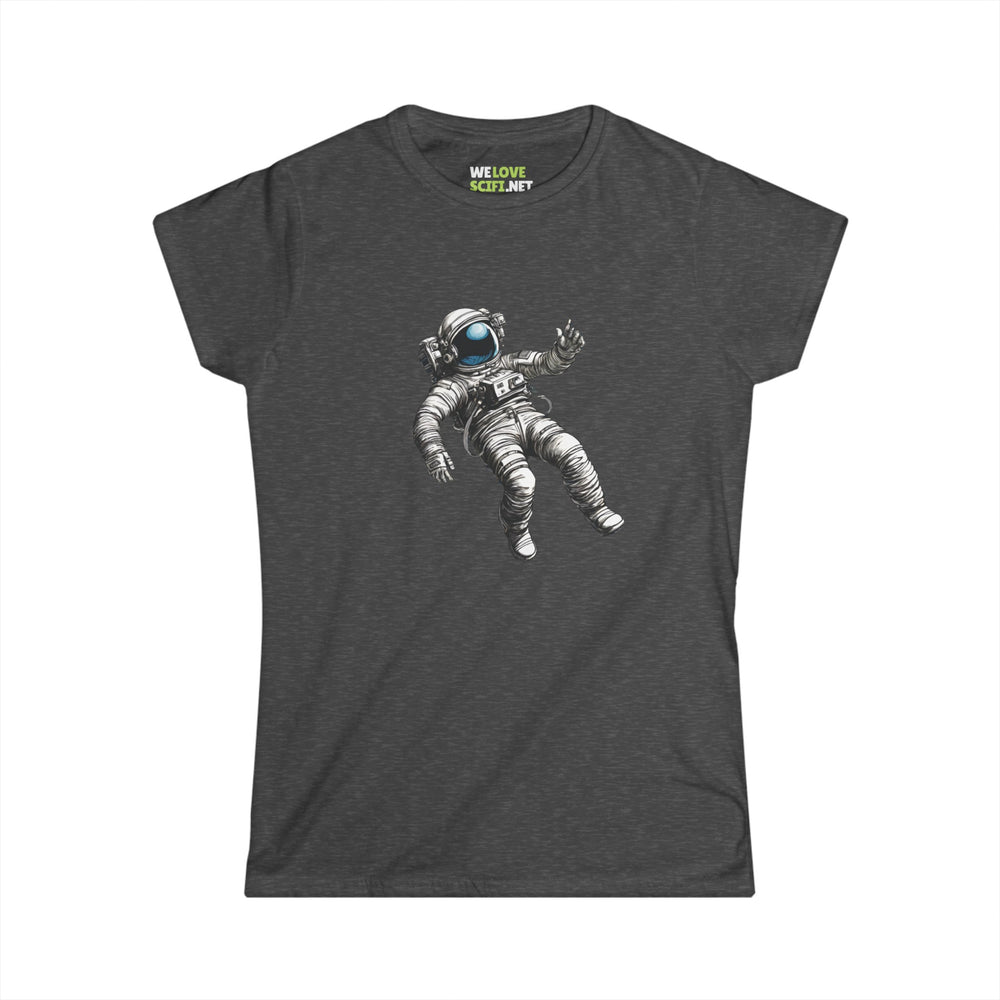 Don't Hold Me Back SpaceArt Astronaut Woman Tee-welovescifi