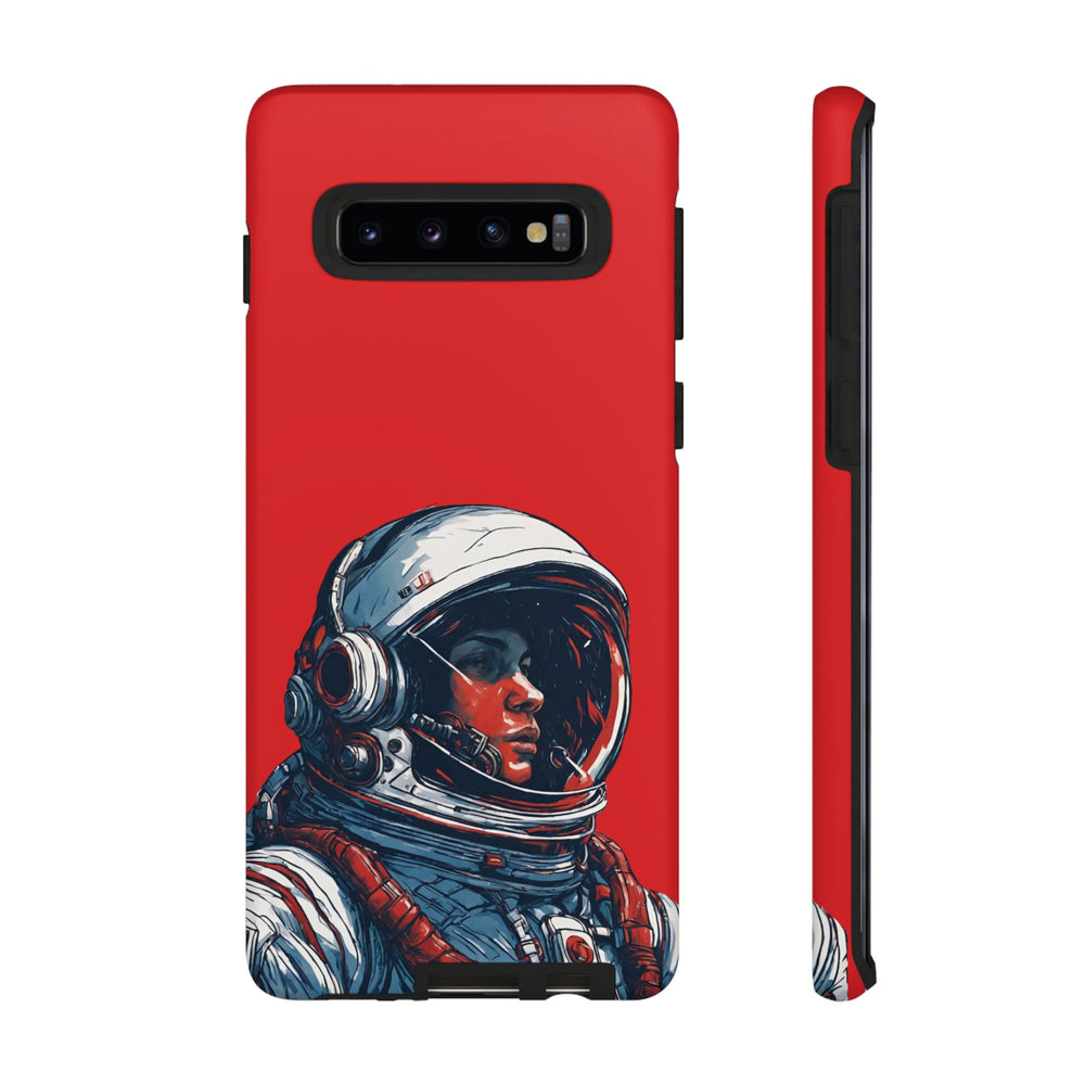 Astronaut In Red SpaceArt Tough Samsung Galaxy Mobile Cases