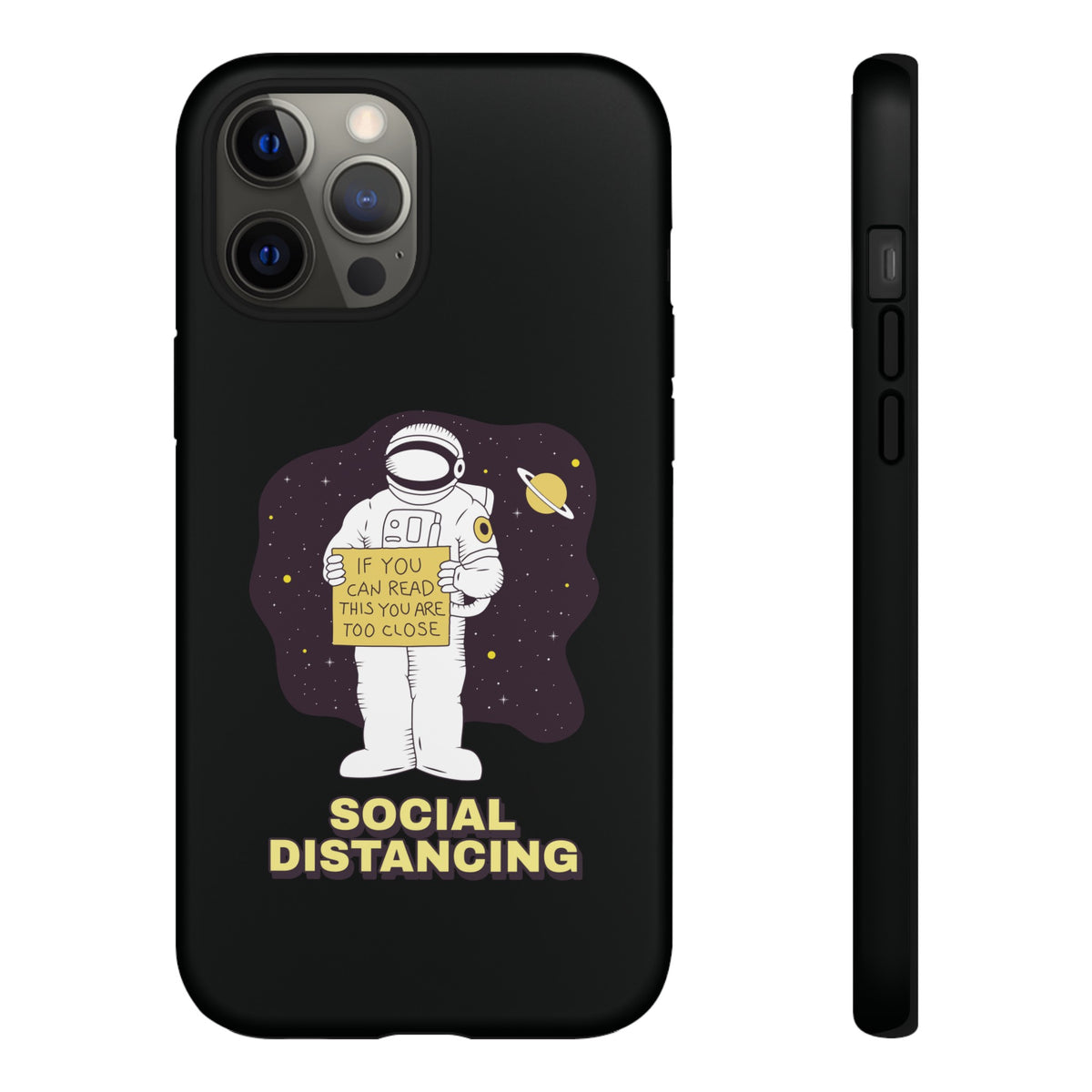 Social Distancing Astronaut iPhone Cases