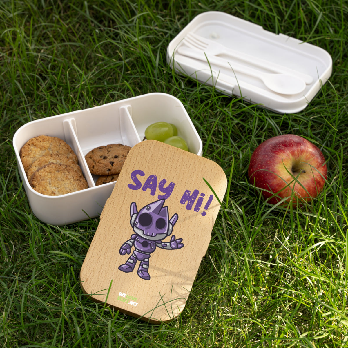 Funny Alien Lunch Box | Say Hi Bento Container for Kids