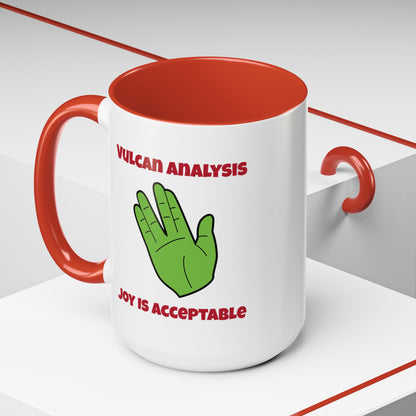 Vulcan Analysis Funny Spock Christmas Accent Mug-welovescifi.net