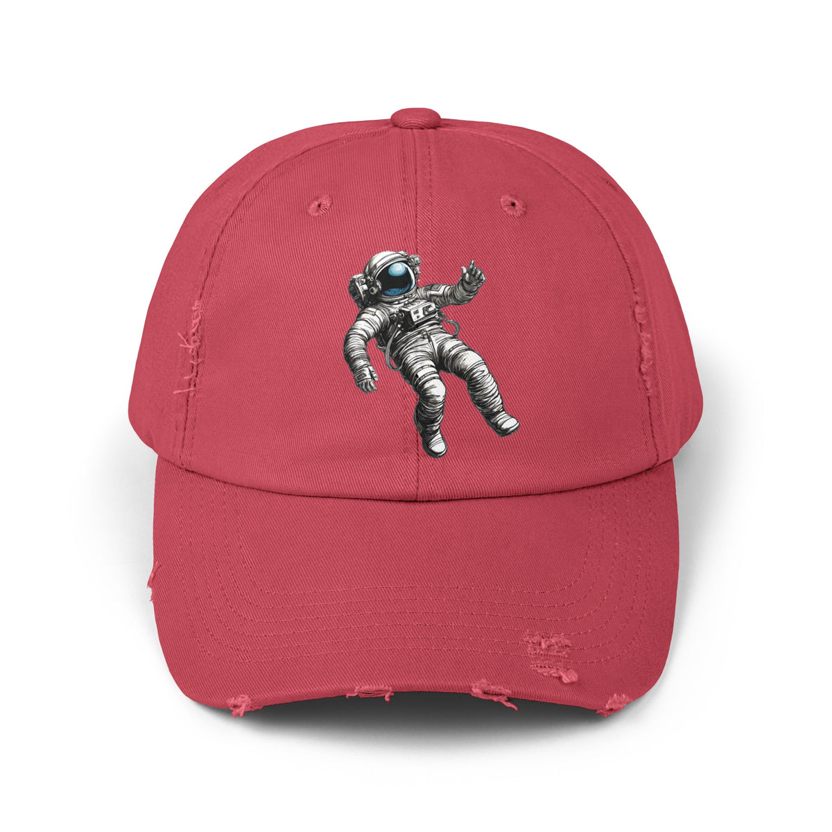 Don't Hold Me Back Space Art Unisex Astronaut Distrassed Cap