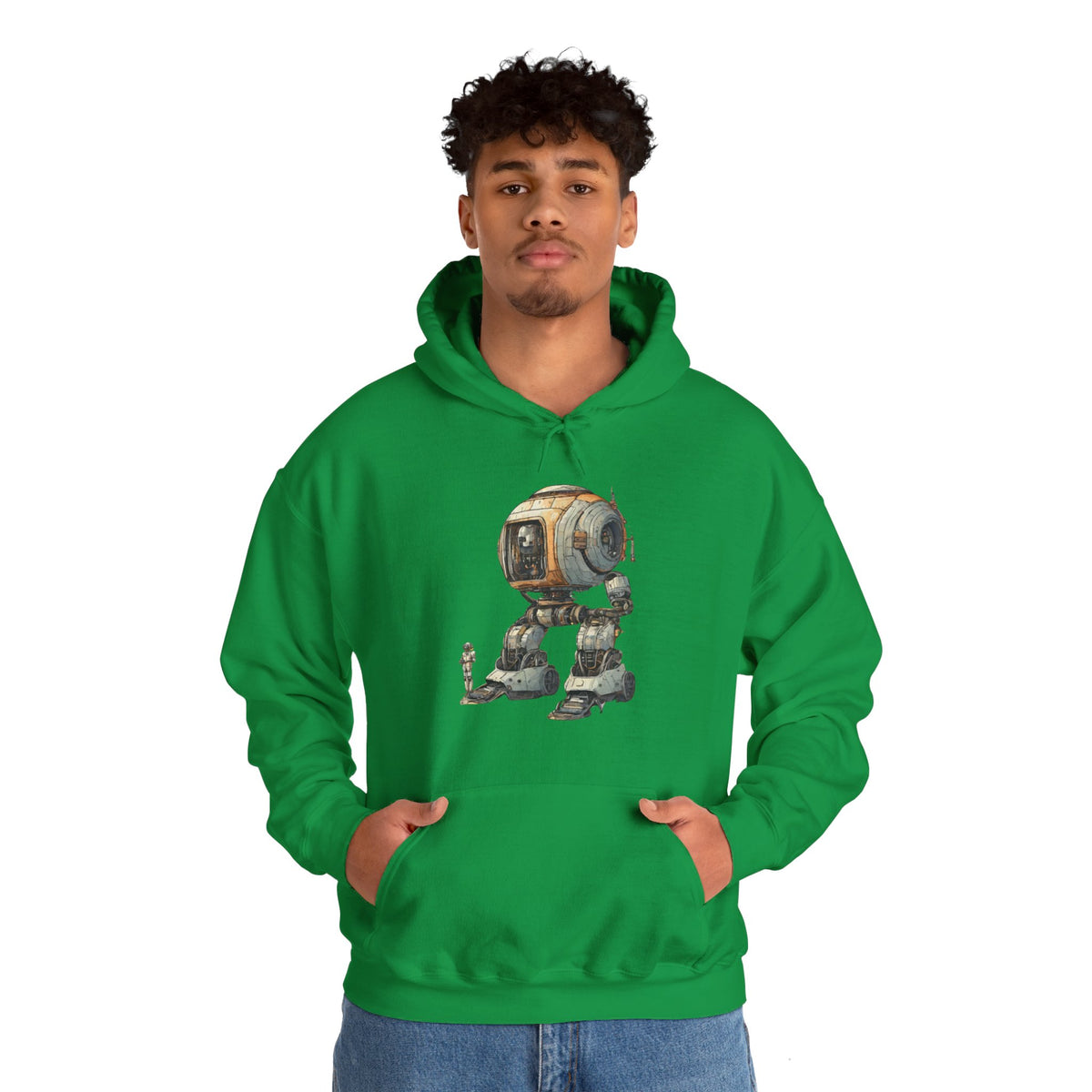 Let's Take a Ride Robot Space Art Hoodie - Sci-Fi Design