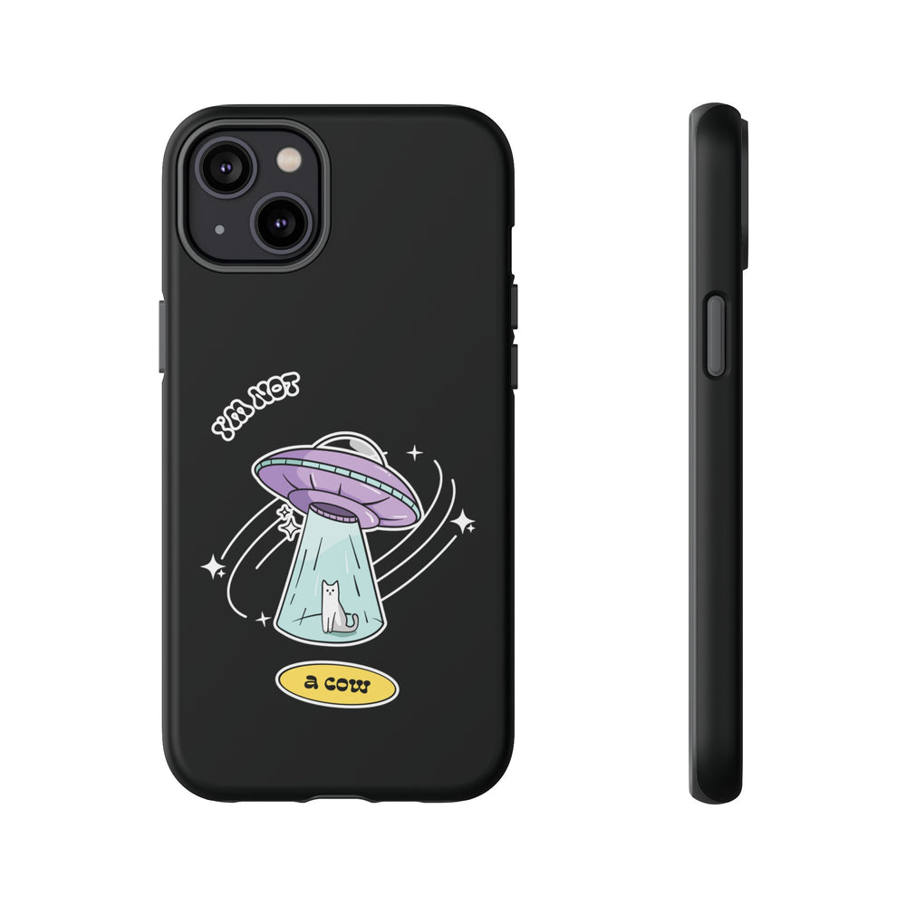 Funny Sci-Fi iPhone Cases | Not a Roswell Cow UFO Design