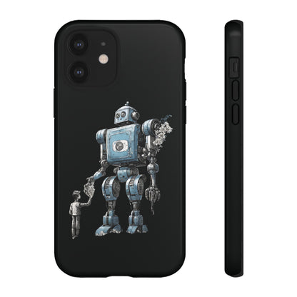 Flowers Robot SpaceArt Sci-Fi Tough iPhone Mobile Cases