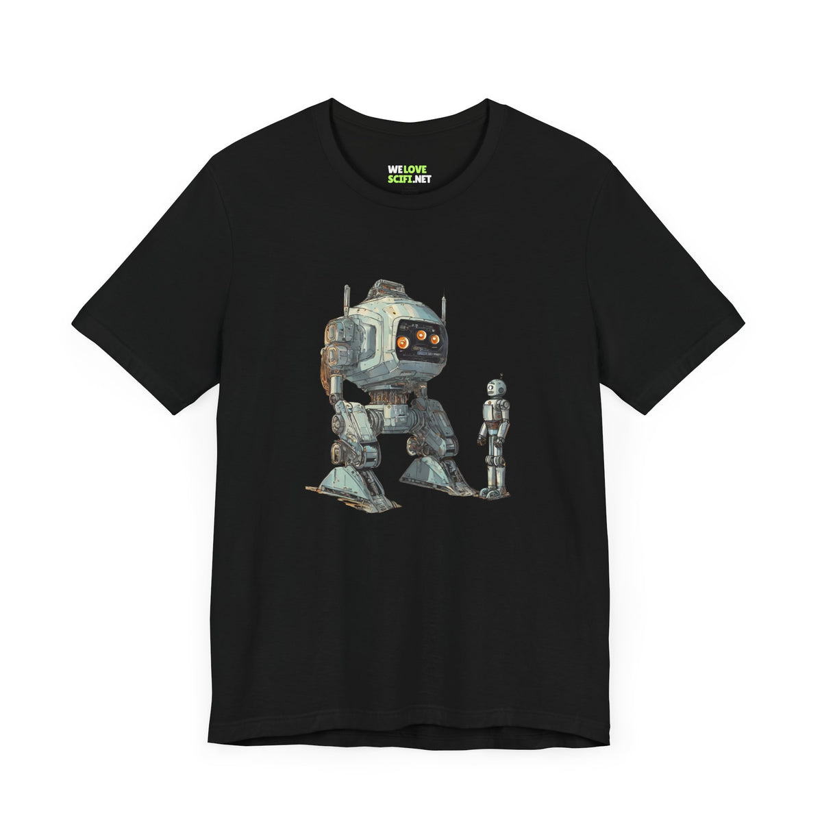 Robot Space Art T-Shirt | Let's Be Friends Sci-Fi Tee