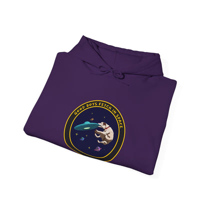 Good Boys Fetch In Space Funny Dog Sci-Fi Hoodie-welovescifi