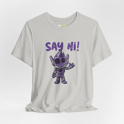 UFO t-shirt-Say Hi Funny UFO Sci-Fi T-Shirt We Love Sci-Fi