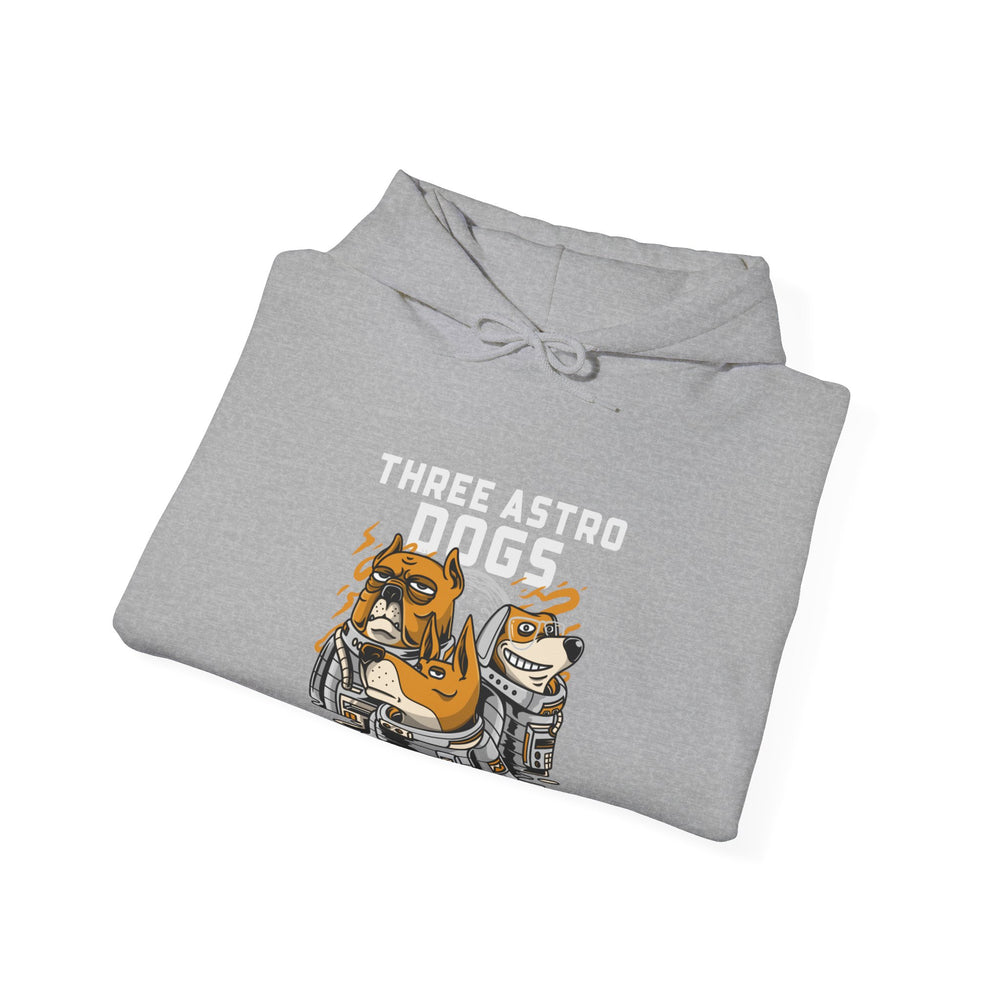 Three Astro Dogs Funny Sci-Fi Hoodie-welovescifi.net