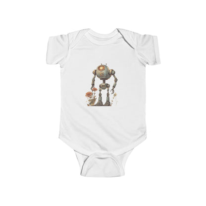 Flowers Robot Bodysuit - Unique Sci-Fi Babywear Love SciFi