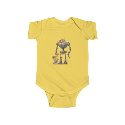 Flowers Robot Bodysuit - Unique Sci-Fi Babywear Love SciFi