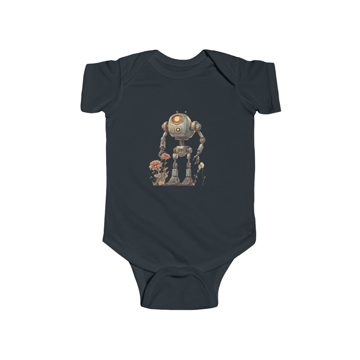 Flowers Robot Bodysuit - Unique Sci-Fi Babywear Love SciFi