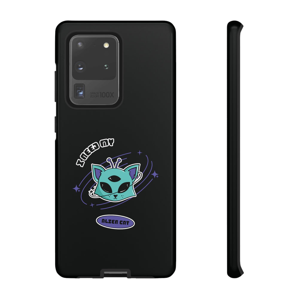 Alien Cat Galaxy Case Funny Sci-Fi Tough Samsung Mobile Case