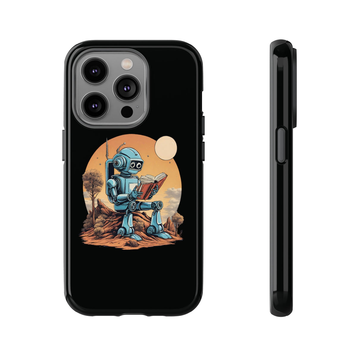 Humans Robot SpaceArt iPhone Cases - Tough Mobile Protection