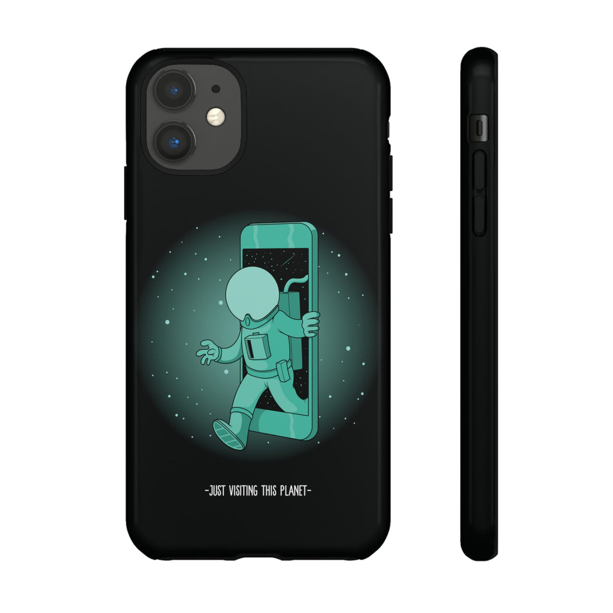 Funny Astronaut iPhone Cases Just Visiting This Planet SciFi