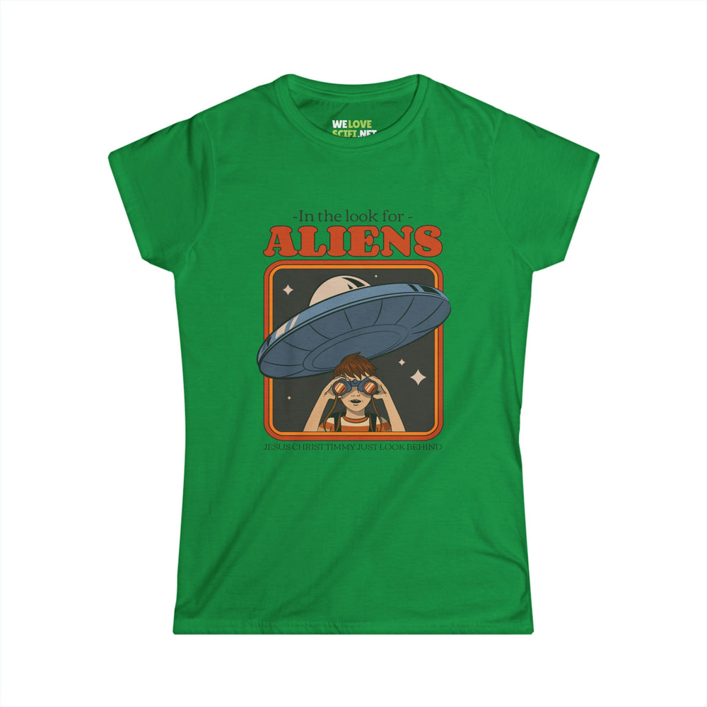 Funny Alien T-Shirt Just Look Behind Women's Tee WeLoveSciFi