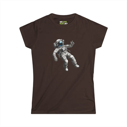 Don't Hold Me Back SpaceArt Astronaut Woman Tee-welovescifi