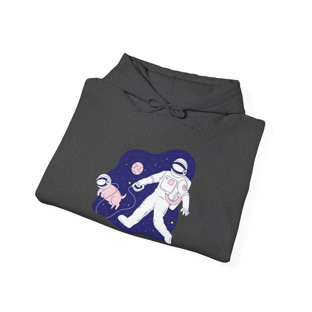 Space Buds Hoodie Funny Astronaut and Dog Sci-Fi Hoodie