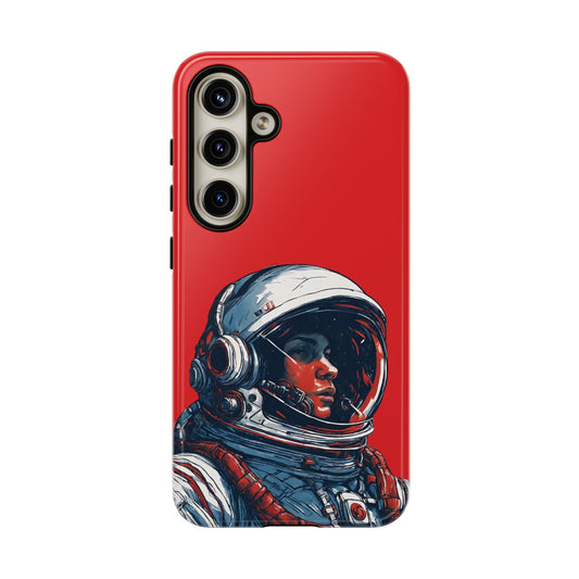 Astronaut In Red SpaceArt Tough Samsung Galaxy Mobile Cases