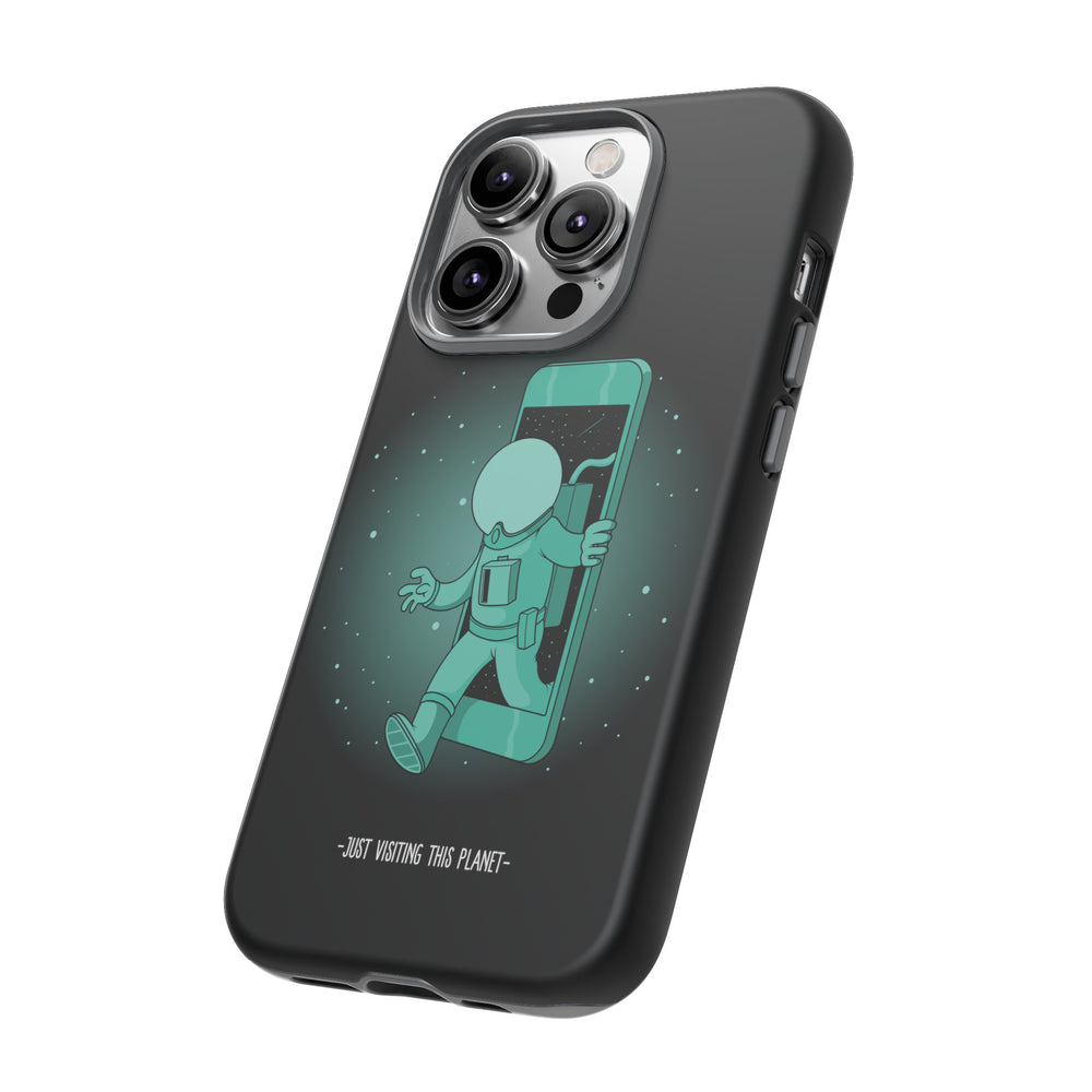 Funny Astronaut iPhone Cases Just Visiting This Planet SciFi