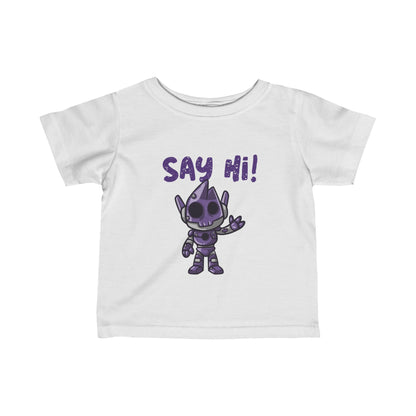 funny infant tee - Say Hi Funny Infant Fine Jersey Tee