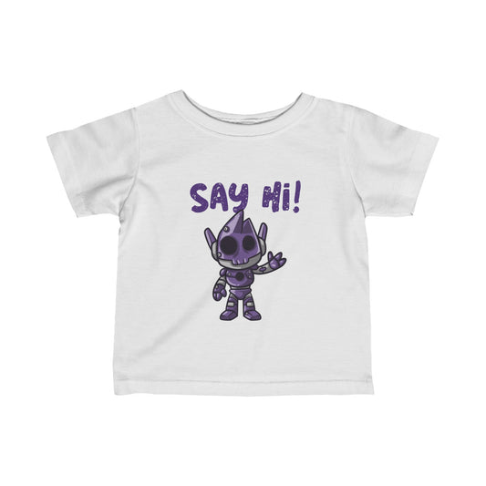 funny infant tee - Say Hi Funny Infant Fine Jersey Tee