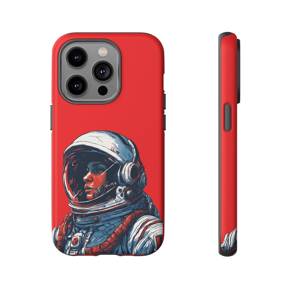 Astronaut In Red SpaceArt Sci-Fi Tough iPhone Mobile Cases