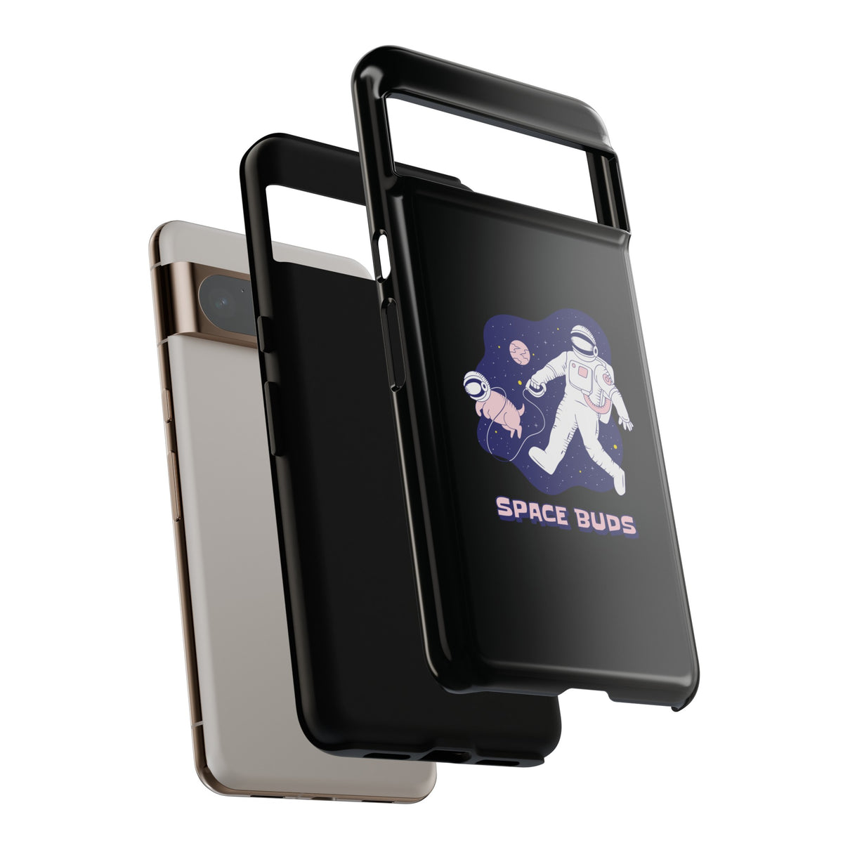 Buds Mobile Cases Funny Sci-Fi Astronaut & Dog Pixel Covers