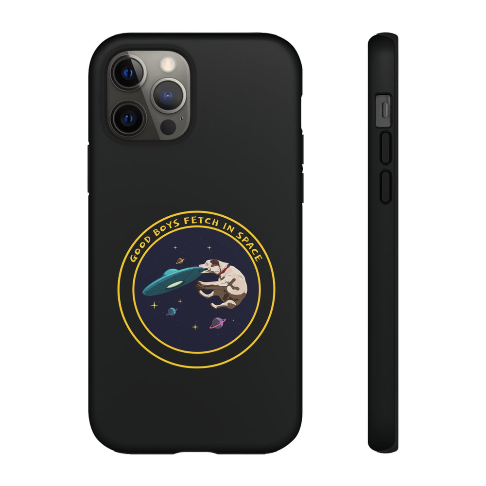 Good Boys Fetch in Space: Funny Dog Sci-Fi iPhone Cases