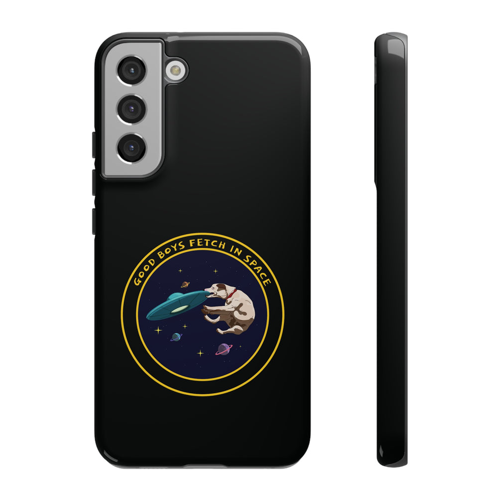 Fetch In Space Dog UFO Tough Samsung Galaxy Mobile Cases