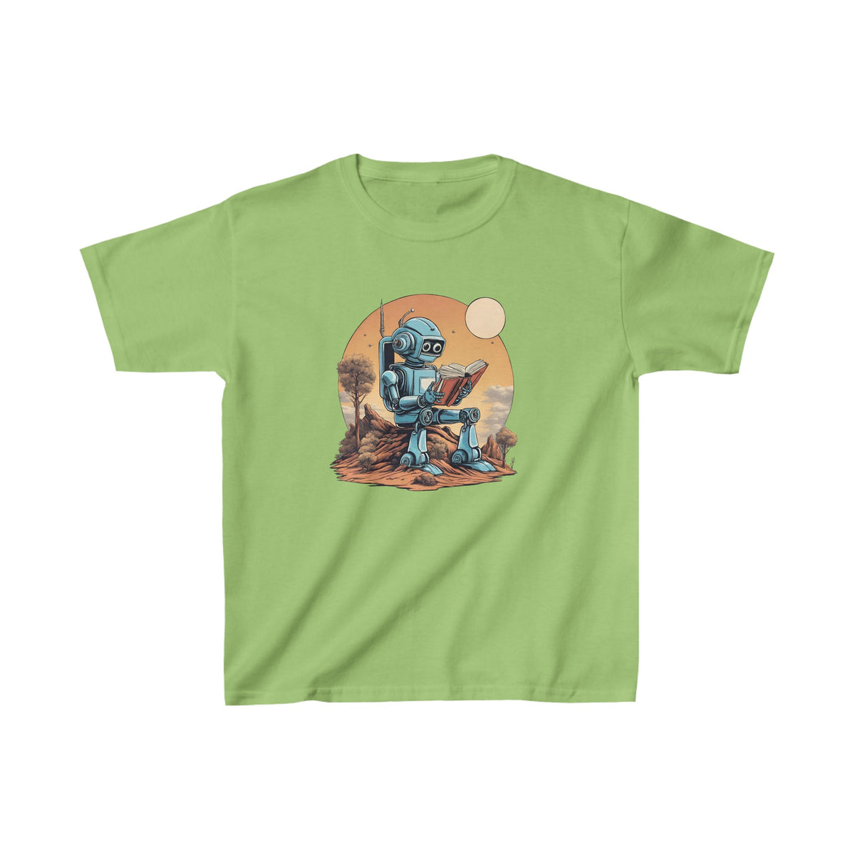 Art Tee for Kids Humans, Robots, Astronauts - Heavy Cotton