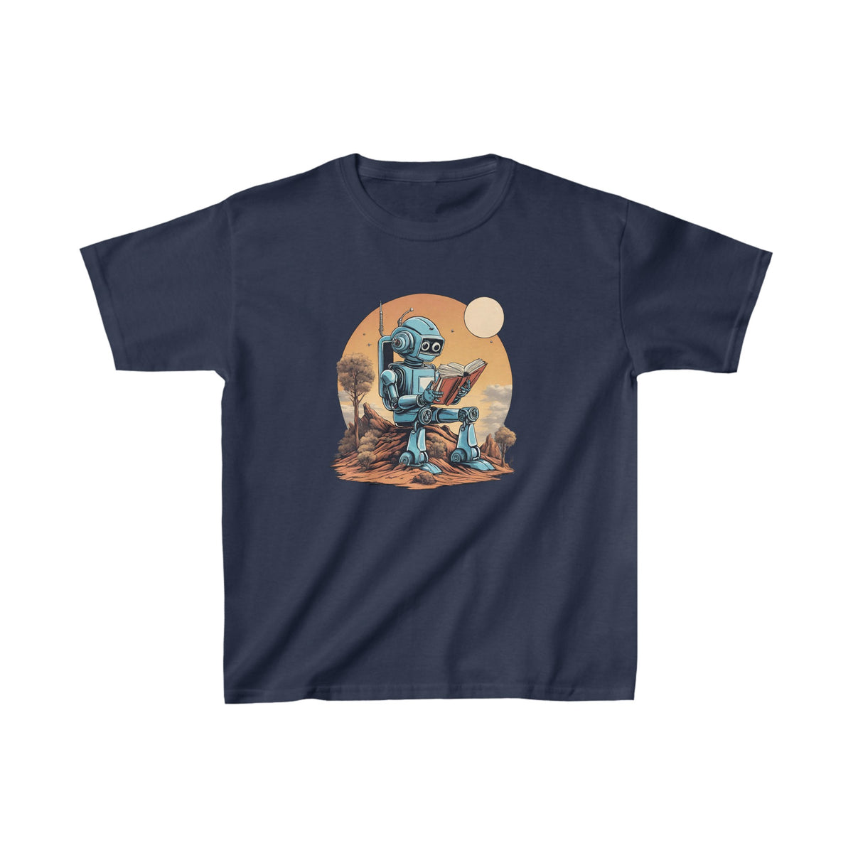 Art Tee for Kids Humans, Robots, Astronauts - Heavy Cotton