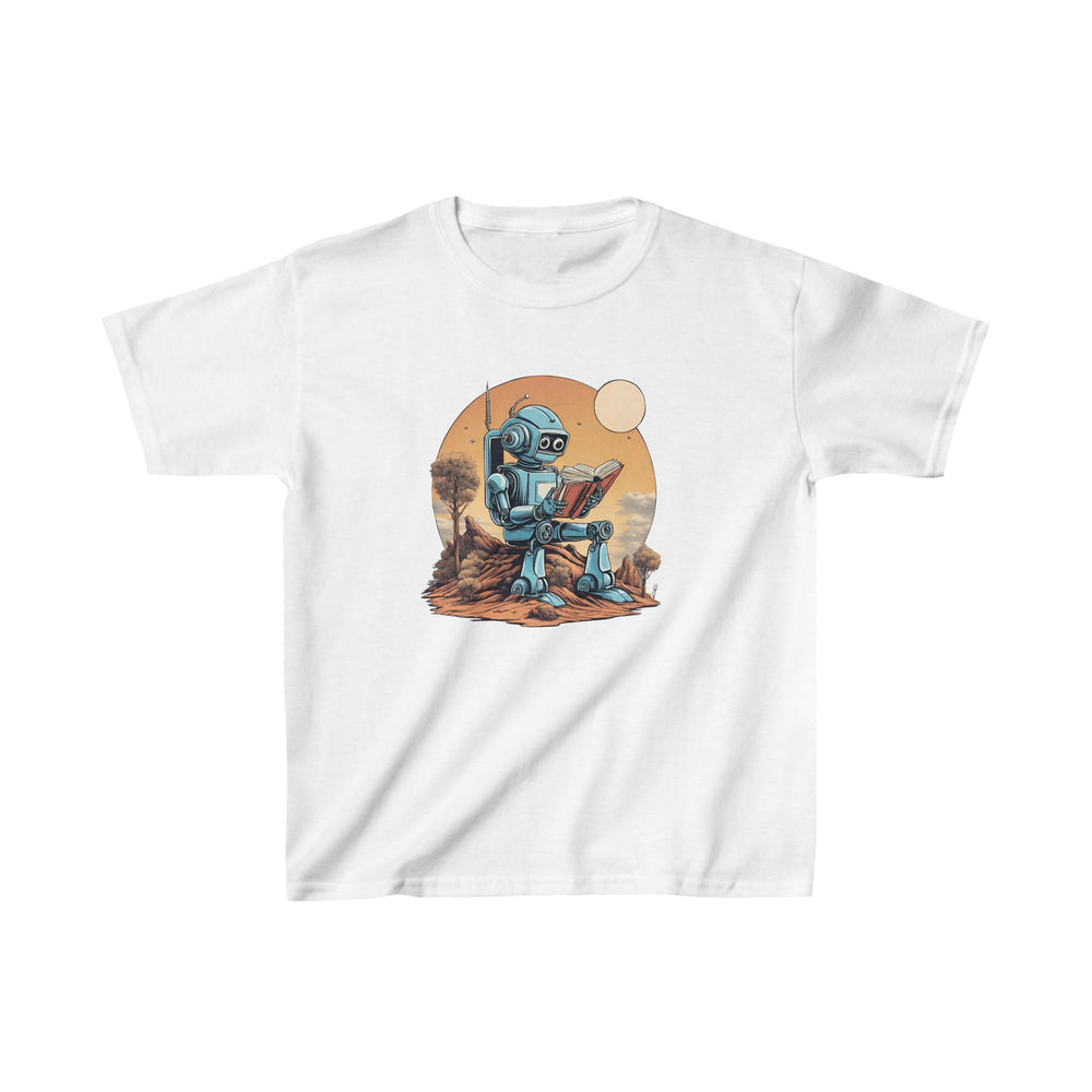 Art Tee for Kids Humans, Robots, Astronauts - Heavy Cotton