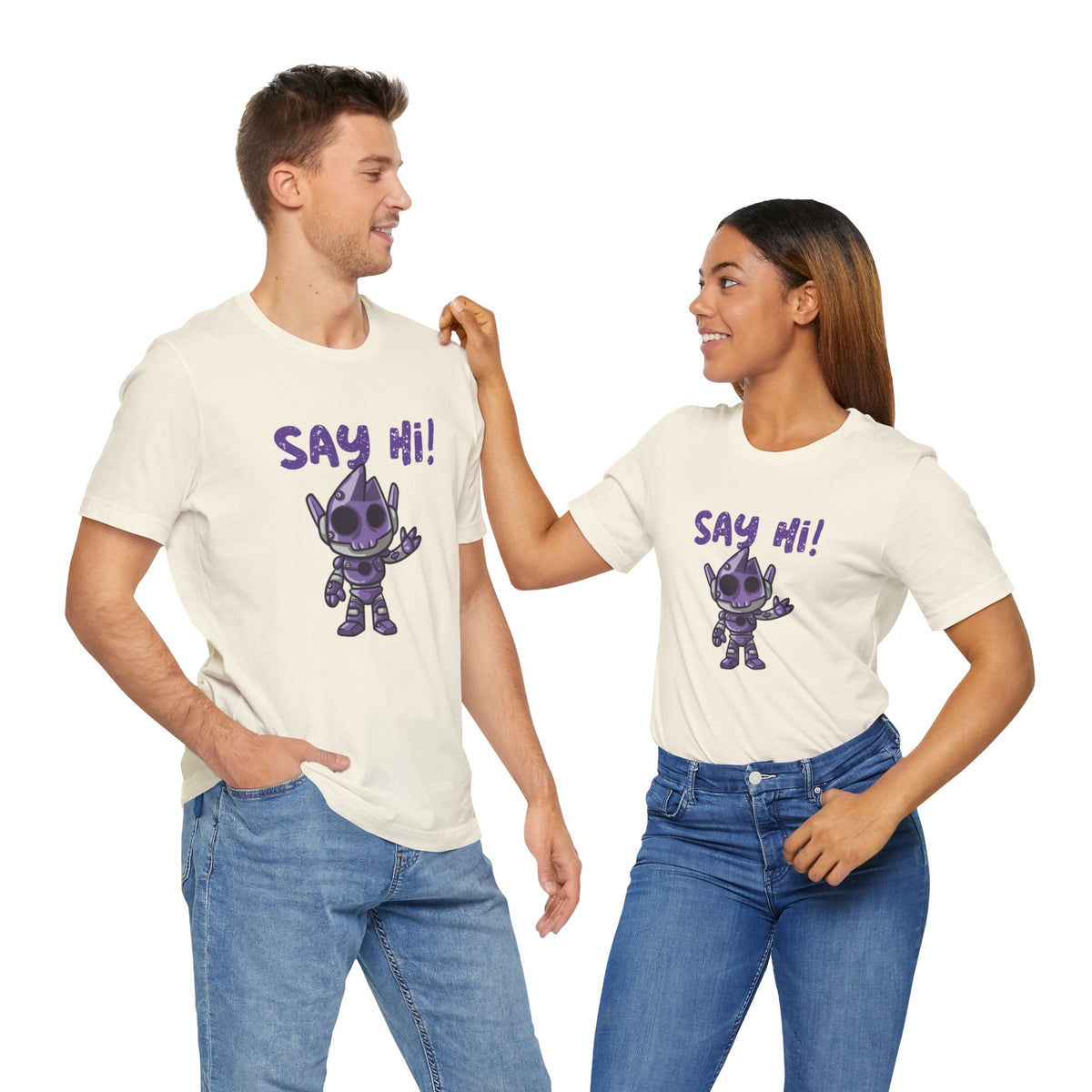 UFO t-shirt-Say Hi Funny UFO Sci-Fi T-Shirt We Love Sci-Fi