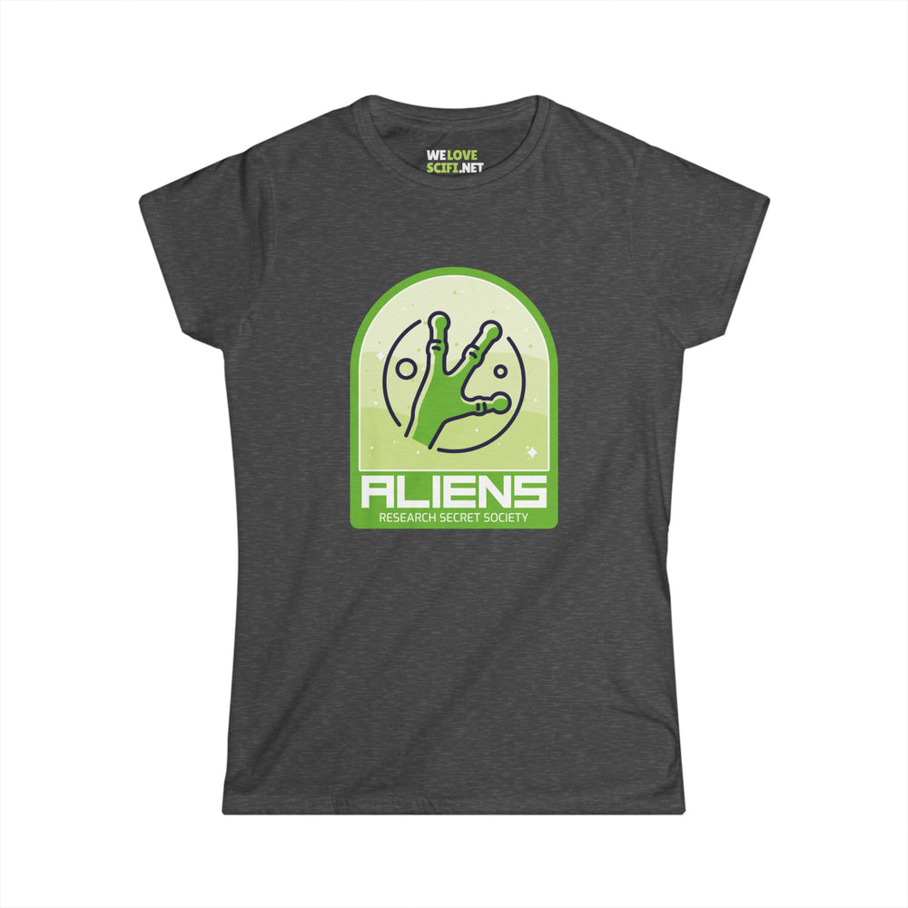 Aliens Research Society Funny Woman's Tee-welovescifi.net