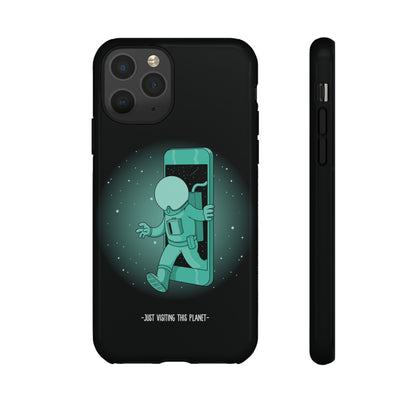 Funny Astronaut iPhone Cases Just Visiting This Planet SciFi