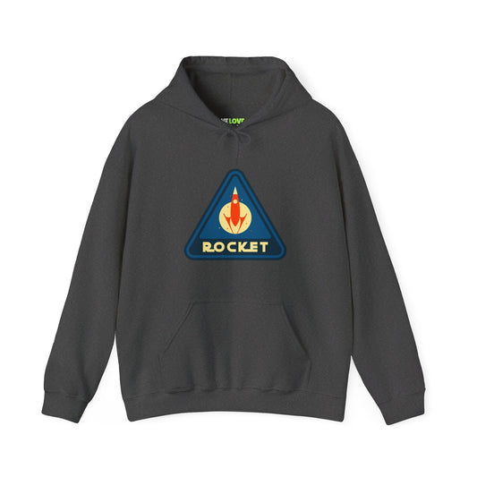 sci-fi hoodie-Rocket Retro Sign SciFi Hoodie-welovescifi.net