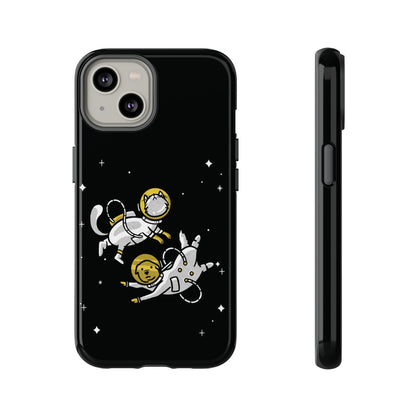 Funny Astronaut Mobile Case for iPhone - Dog & Cat Sci-Fi 