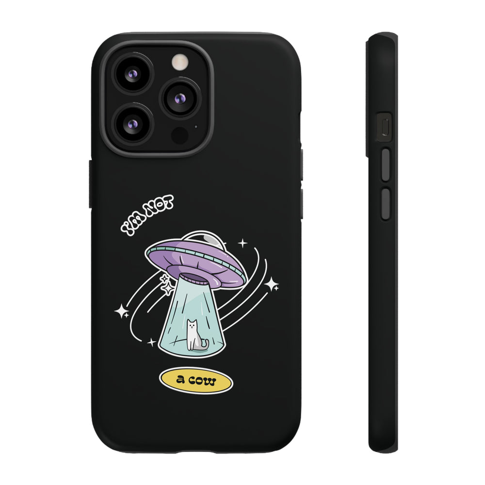 Funny Sci-Fi iPhone Cases | Not a Roswell Cow UFO Design