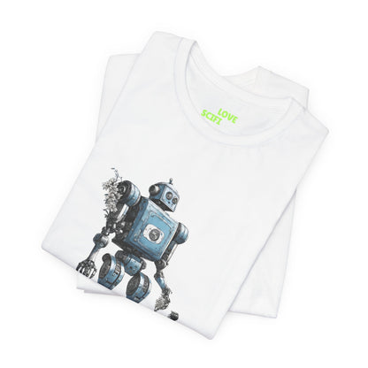 Bringing You Flower Robot SpaceArt SciFi T-Shirt-welovescifi