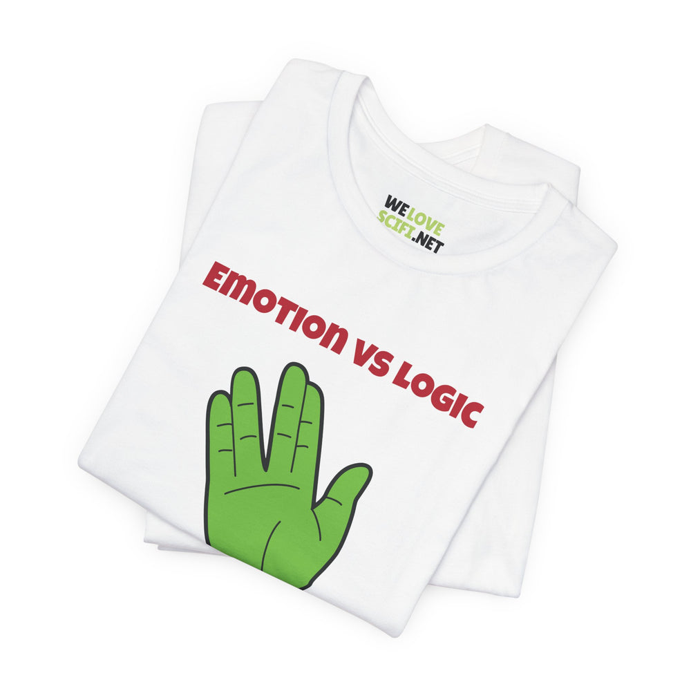 Emotion vs Logic  Funny Spock Christmas Unisex Tee-welovescifi.net