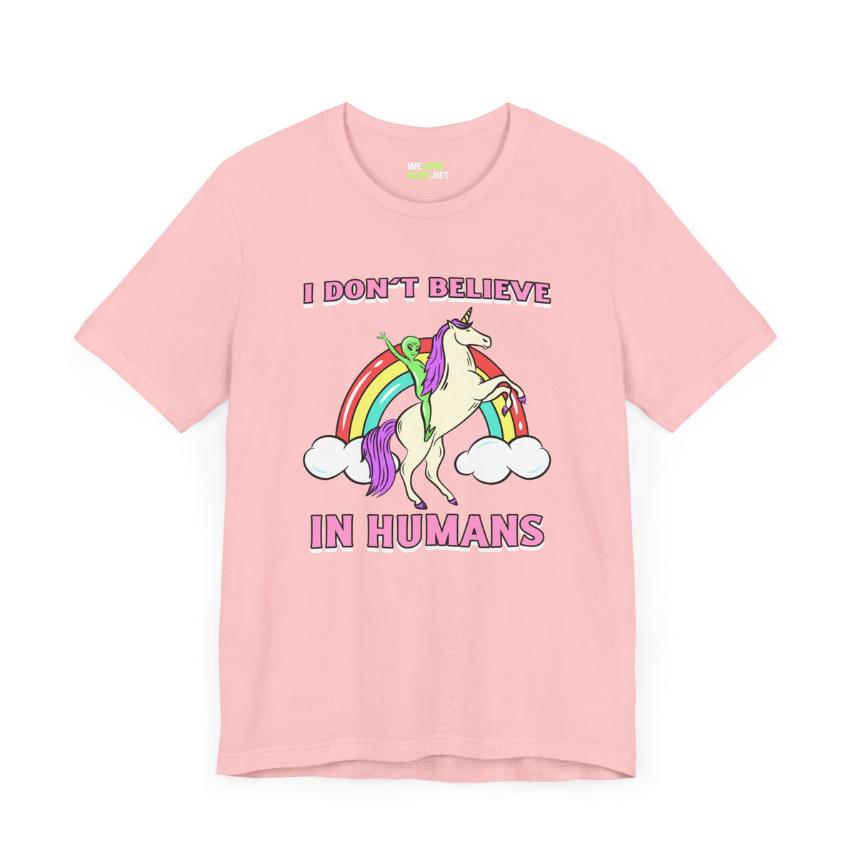 Humans Unicorn UFO Sci-Fi T-Shirt - Sci-Fi T-Shirt