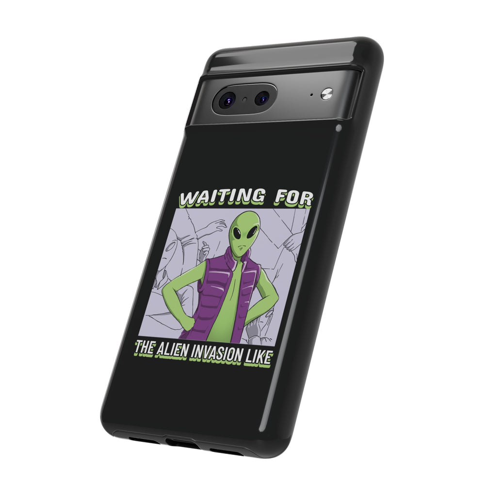 Waiting For The Alien Invasion Like Meme Tough Google Pixel Mobile Cases-welovescifi.net