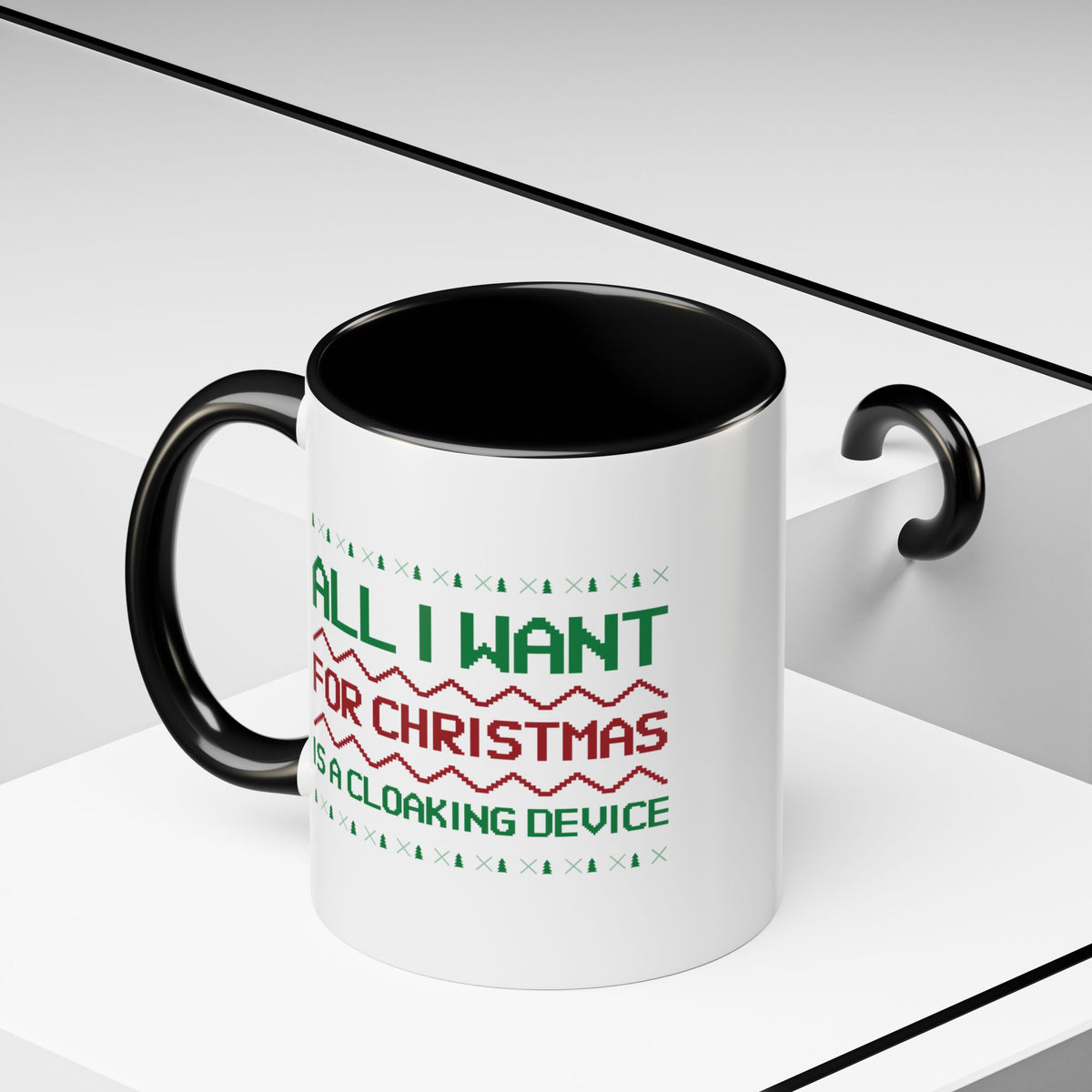 All I Want For Christmas Is A Cloaking Device Accent Mug-welovescifi.net