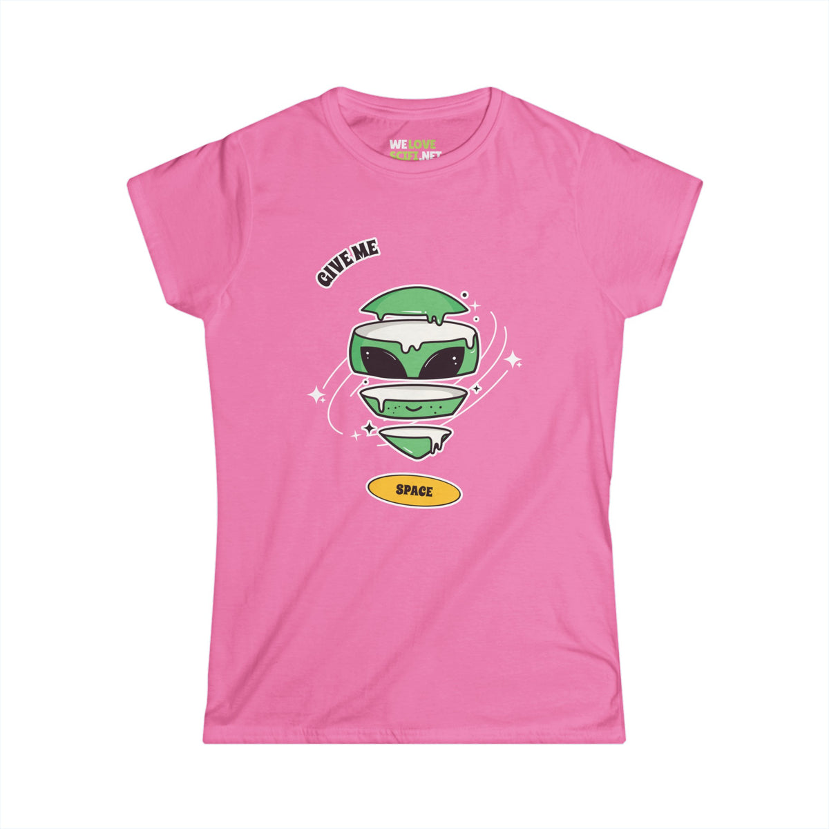 Give Me Space Funny Alien Woman's Tee-welovescifi.net