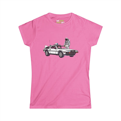 Delorean Astronaut Woman's Tee Let's Take a Ride WeLoveSciFi